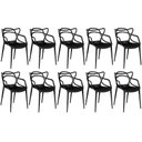 Ver imagem 1 de Kit 10 Cadeiras Allegra - Preto