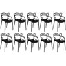Kit 10 Cadeiras Allegra - Preto - 1