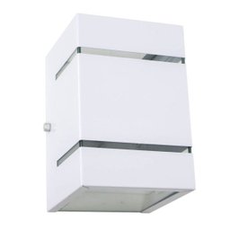 Kit com 6 Arandelas 2 Focos com Frisos e Facho Branca Externa Parede Muro St327 - 4
