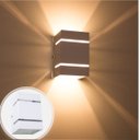 Ver imagem 3 de Kit com 6 Arandelas 2 Focos com Frisos e Facho Branca Externa Parede Muro St327