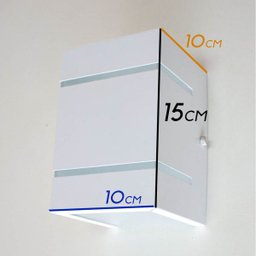 Kit com 6 Arandelas 2 Focos com Frisos e Facho Branca Externa Parede Muro St327 - 2