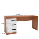 Ver imagem 4 de Mesa para Escritório Valência 3 Gavetas Branco/freijó - Politorno