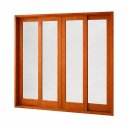 Ver imagem 2 de Porta Balcão de Madeira Modelo York 4fls 2,15(a)x1,60(l) C/fechadura