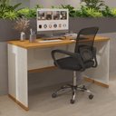 Ver imagem 1 de Mesa para Escritório com Tampo 25mm Verbena - Off White e Naturale