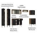 Ver imagem 5 de Armário de Cozinha Completa 293cm Rustic/Preto Emilly Madesa 04