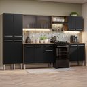 Ver imagem 1 de Armário de Cozinha Completa 293cm Rustic/Preto Emilly Madesa 04