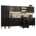 Ver imagem 3 de Armário de Cozinha Completa 293cm Rustic/Preto Emilly Madesa 04