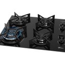 Ver imagem 3 de Cooktop a Gás Fischer 4 Bocas Tc Fit Line Trempe Iron