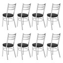 Ver imagem 5 de Conjunto 8 Cadeiras para Sala de Jantar Debrum Cromado/Preto