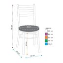 Ver imagem 4 de Conjunto 8 Cadeiras para Sala de Jantar Debrum Cromado/Preto