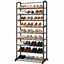 Ver imagem 1 de Sapateira Vertical para 30 Pares com 10 Prateleiras Estrutura em Metal e Plástico, Ideal para Entrad