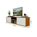 Ver imagem 3 de Rack Suspenso para TV até 75 Polegadas MDF 180cm 2 Portas de Correr Origem