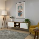 Ver imagem 6 de Rack Suspenso para TV até 75 Polegadas MDF 180cm 2 Portas de Correr Origem
