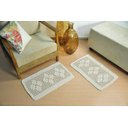 Ver imagem 1 de Par de Tapetes em Crochê Retangular Duo - Cru Arte & Tear