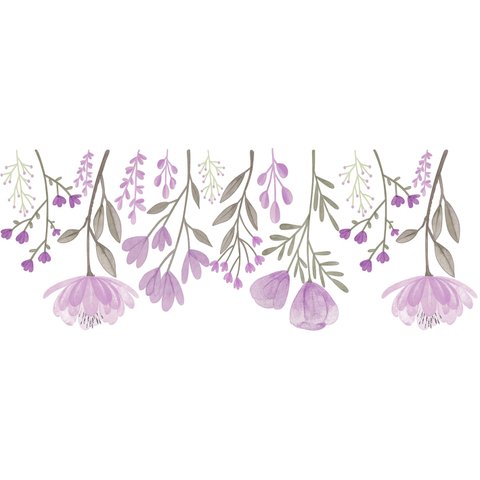 Adesivo de Parede Jardim de Flores - 45cm