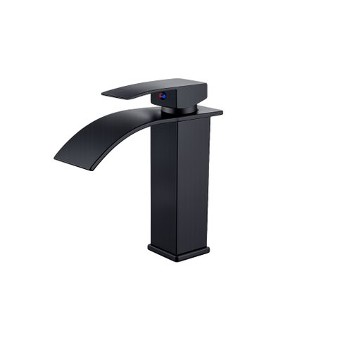 Torneira de Banheiro Lavatório com Misturador Monocomando de Bancada Luxo Inox Preta Brinovar