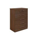 Ver imagem 2 de Cômoda 5 Gavetas com Chave MDF Rio Marrom/Castanho