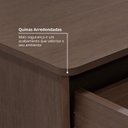 Ver imagem 6 de Cômoda 5 Gavetas com Chave MDF Rio Marrom/Castanho