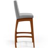 Banqueta Alta Para Cozinha Sala de Jantar Fixa Mila B04 Linho Cinza - Lyam Decor - 4