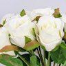 Rosa Branca Ramalhete 26x18cm Planta Artificial Permanente - 2