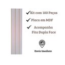 Ver imagem 4 de Painel Ripado Parede Versátil Kit 100 Placas Mdf 45 X 11 Cm:rosa