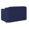 Sofá Namoradeira Sala de Espera Elegante Suede – Balaqui Cor:Azul Marinho - 4