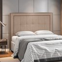 Ver imagem 2 de Cabeceira Cama Box Casal Queen 160cm Paolla P02 Veludo Bege - Mpozenato
