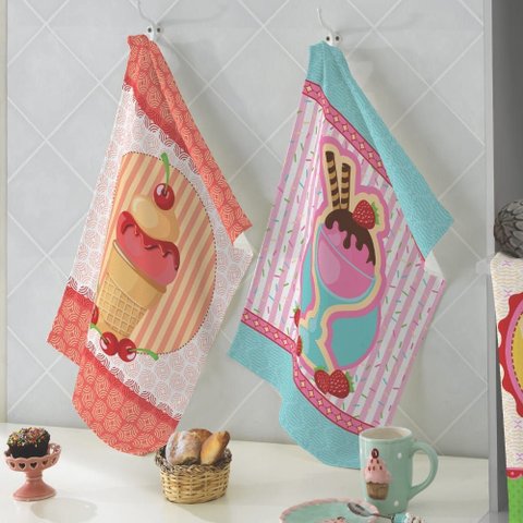Pano de Prato Lepper Estampado Napolitano 40cm X 60cm 7 Peças