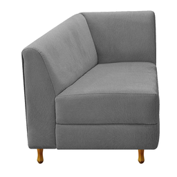 Recamier Valéria 160cm Lado Esquerdo de Quem Senta Sala de Estar Corano Cinza - Incasa Decor - 3
