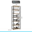 Ver imagem 4 de Closet Aberto Guarda Roupa Casal Modulado Bacco 6 Gavetas 1 Porta MDP Carvalho Cinza - MENU
