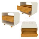 Ver imagem 5 de Kit Conjunto 2 Mesas de Cabeceira 1 Gaveta Innova Off White Naturale - Gelius