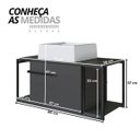 Ver imagem 3 de Gabinete para Banheiro Suspenso Industrial com Cuba Ametista Branca Grafite