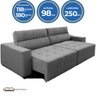 Sofá Connect Retrátil e Reclinável 2,50M Cinza - 3