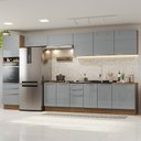 Ver imagem 1 de Armário De Cozinha Completa 400Cm Rustic/Cinza