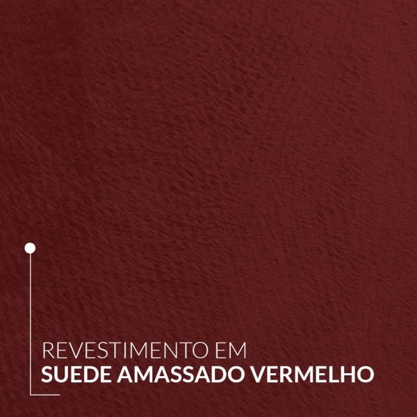 Sofá Italia 2,50M Retrátil e Reclinável Suede Vermelho - 4