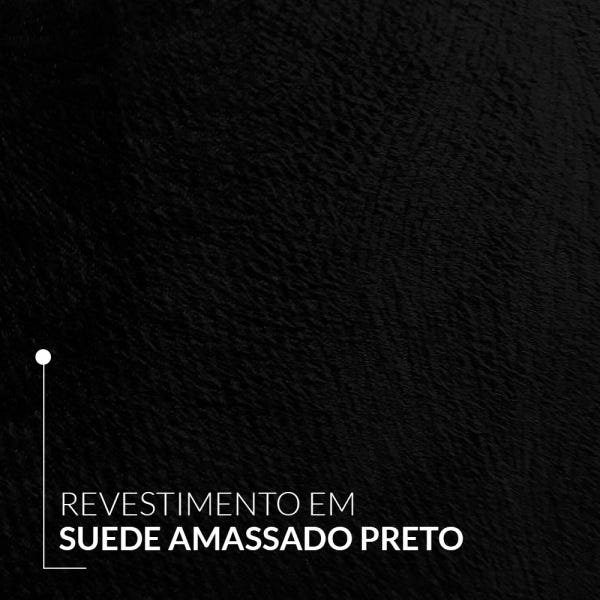 Sofá Italia 2.10M Retrátil e Reclinável Suede Preto - 4