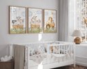 Ver imagem 4 de Kit 3 Quadros Animais Fazendinha Trator Quarto Menina Infantil