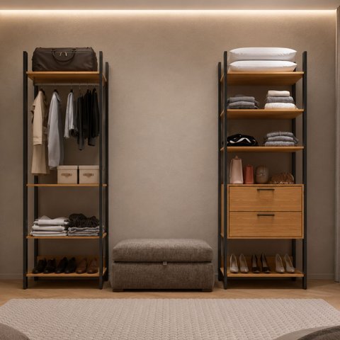Closet Moderno 2 Gavetas 8 Prateleiras Dalla Costa