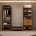 Ver imagem 1 de Closet Moderno 2 Gavetas 8 Prateleiras Dalla Costa