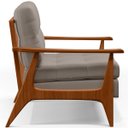 Ver imagem 5 de Kit 2 Poltronas Decorativas para Sala de Estar Encosto Ripado Emília B04 Linho Bege - Lyam Decor