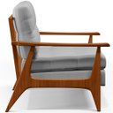 Ver imagem 6 de Kit 2 Poltronas Decorativas para Sala de Estar Encosto Ripado Emília B04 Linho Cinza - Lyam Decor