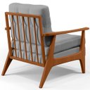Ver imagem 7 de Kit 2 Poltronas Decorativas para Sala de Estar Encosto Ripado Emília B04 Linho Cinza - Lyam Decor