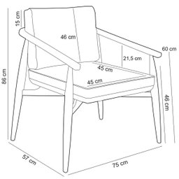 Poltrona Decorativa Sala de Estar com Cintas de Corano Lavínia B04 Linho Rosê - Lyam Decor - 7 Poltrona Decorativa Sala de Estar com Cintas de Corano Lavínia B04 Linho Rosê - Lyam Decor - 7