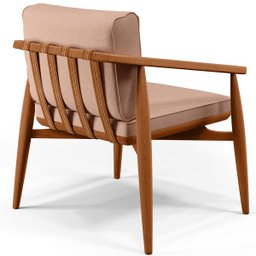 Poltrona Decorativa Sala de Estar com Cintas de Corano Lavínia B04 Linho Rosê - Lyam Decor - 4 Poltrona Decorativa Sala de Estar com Cintas de Corano Lavínia B04 Linho Rosê - Lyam Decor - 4