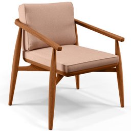 Poltrona Decorativa Sala de Estar com Cintas de Corano Lavínia B04 Linho Rosê - Lyam Decor - 2 Poltrona Decorativa Sala de Estar com Cintas de Corano Lavínia B04 Linho Rosê - Lyam Decor - 2