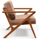 Ver imagem 5 de Poltrona Decorativa Sala de Estar com Cintas de Corano Laís B04 Linho Rosê - Lyam Decor