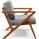 Ver imagem 4 de Poltrona Decorativa Sala de Estar com Cintas de Corano Laís B04 Linho Cinza - Lyam Decor