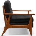 Ver imagem 5 de Kit 2 Poltronas Decorativas para Sala de Estar Encosto Ripado Emília B04 Linho Chumbo - Lyam
