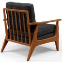 Ver imagem 6 de Kit 2 Poltronas Decorativas para Sala de Estar Encosto Ripado Emília B04 Linho Chumbo - Lyam