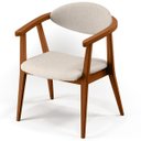 Ver imagem 7 de Kit 2 Poltronas Decorativas para Sala de Estar Cecília B04 Linho Cru - Lyam Decor